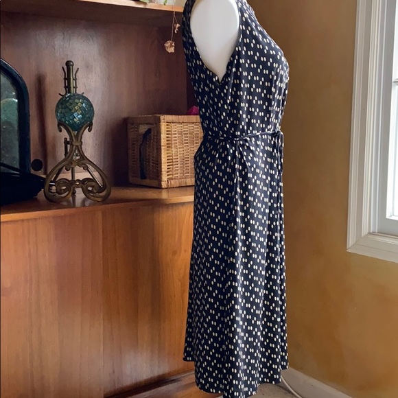 XL MERONA STRETCH JERSEY DRESS BLACK AND TAN DOT - Picture 5 of 13